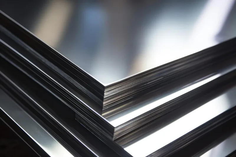 Stack of stainless steel sheets