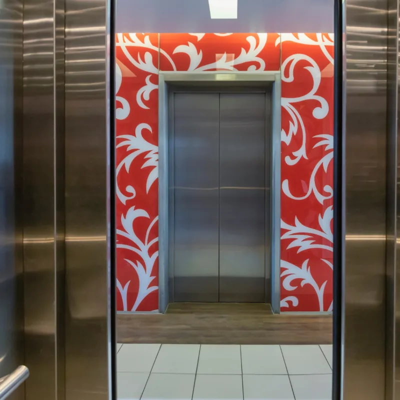 Stainless steel lift door frame
