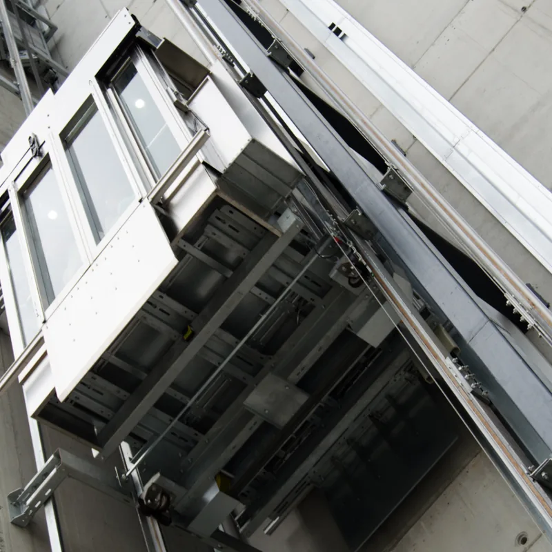 Lift car during installation
